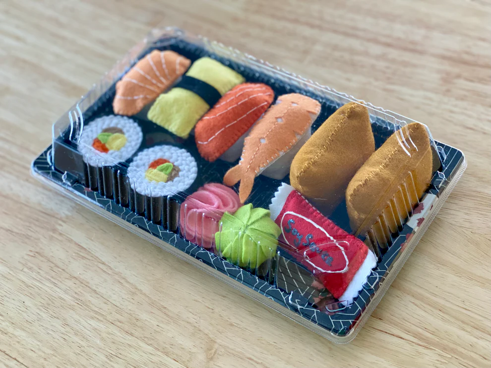 detailed felt sushi set is perfect for creative pretend play. Vendor: Capilano Felt and Craft Co. 